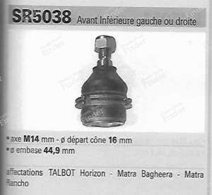 Left or right front lower ball joint - MATRA-SIMCA-TALBOT Rancho - QSJ263S- thumb-3