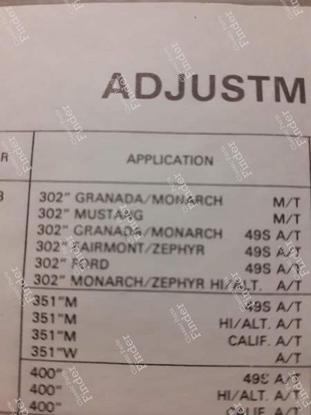 Vergaserdichtungstaschen - FORD Mustang I (serie 1, 2 & 3) - av271074a- 2