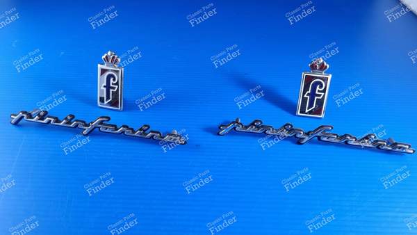 Paar Sigillen Monogramm Aufnäher PININFARINA - PEUGEOT 406 Coupé - 1