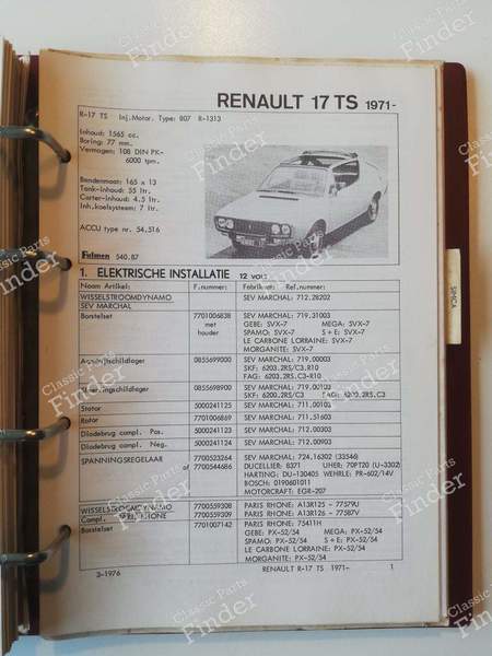 Handbuch für Ersatzteile - RENAULT 4 / 3 / F (R4) - 6