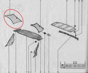 Innenverkleidung der C-Säule – rechte Seite - RENAULT 5 / 7 (R5 / Siete) - 7700664373- thumb-4