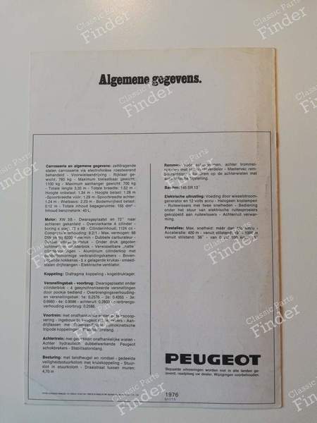 Brochure publicitaire 104 ZS - PEUGEOT 104 / 104 Z - 7-75 726- 3