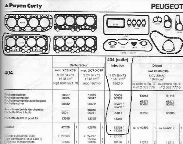 404 injection engine honing kit - PEUGEOT 404 - 18298- 2