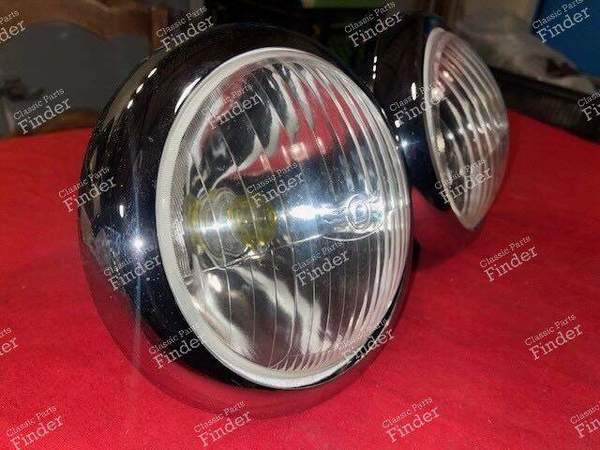 Pair of curved headlamps, H4 mounting - PEUGEOT 203 - ABTP 437- 1