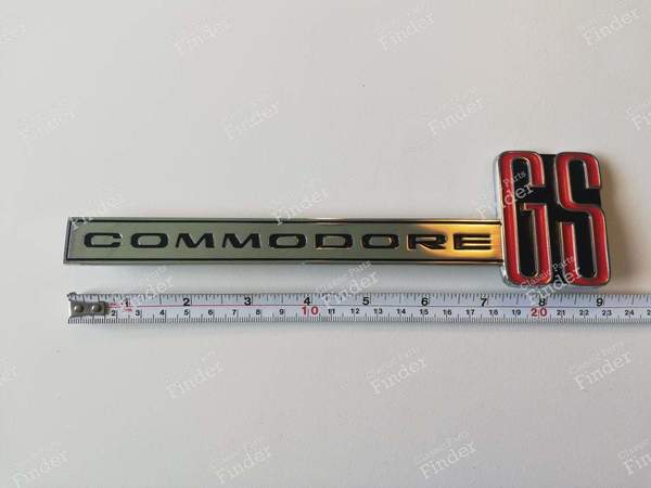 Emblem seitlich Vorderer Kotflügel Commodore GS rechts oder links - OPEL Rekord (C) / Commodore (A) - 1101784- 8