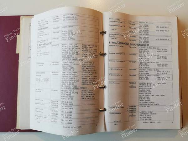 Handbuch für Ersatzteile - RENAULT 4 / 3 / F (R4) - 9
