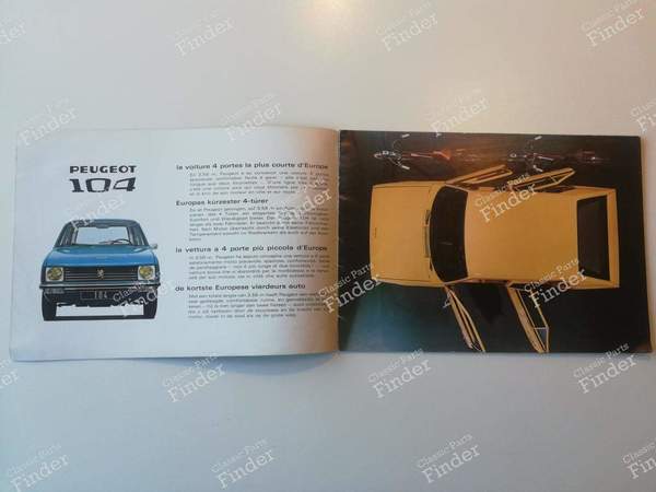 Brochure commerciale 104 berline - PEUGEOT 104 / 104 Z - 1