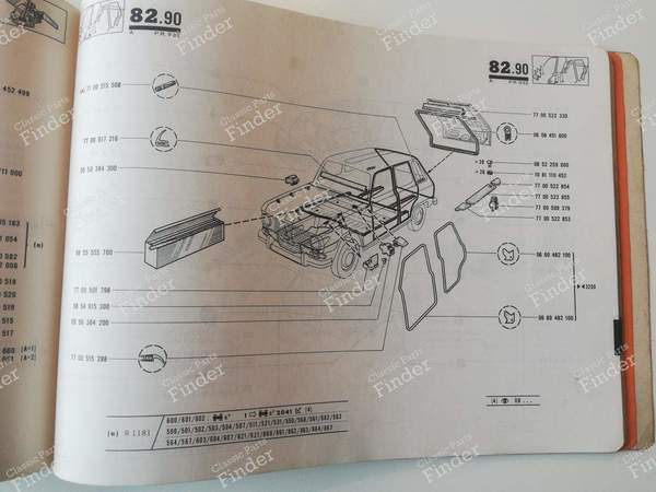 P.R. 932 - Catalogue de pièces de rechange - RENAULT 6 (R6) - 7701429816- 6