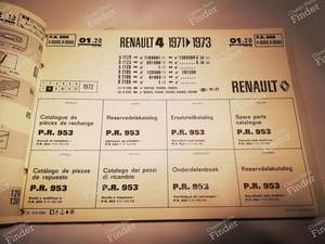 Catalogue de pièces de rechange - RENAULT 4 / 3 / F (R4) - P.R. 953 / 7701435669- thumb-1