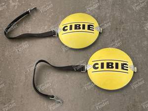 Yellow metal Cibié covers for ball headlights - PORSCHE 911 / 912 E (G Modell) - thumb-1