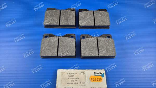 Jeu de 4 plaquettes de frein avant - SIMCA-CHRYSLER-TALBOT 1307 / 1308 / 1309 / 1510 / 150 / Solara / Alpine - 0