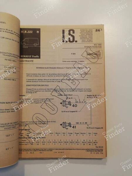 Repair Manual - M.R.222 - RENAULT Trafic - 7701446967- 8