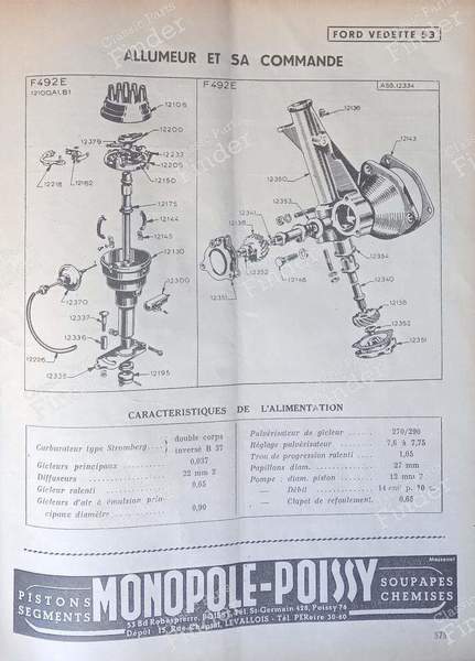 SERVICE 1952 technical review - FORD Vedette / Vendôme / Abeille - 12/1952- 3