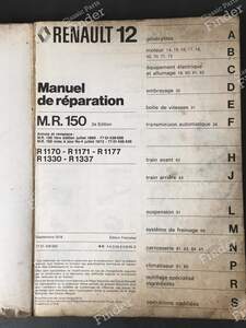 Reparaturhandbuch M.R. 150 – 2. Auflage - RENAULT 12 / Virage (R12) - 7701438043- thumb-1
