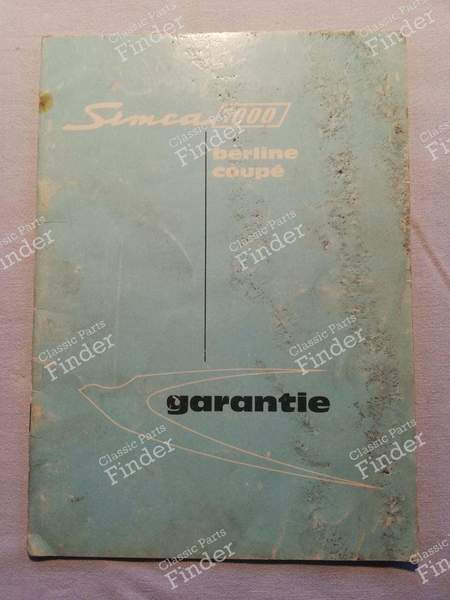 Garantiehandbuch - Limousine & Coupé - SIMCA 900 / Simc'4 / 1000 / 1005 / 1006 / 1118 /Abarth 1150 - 2.070.035 / 526539- 0