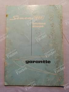 Garantiehandbuch - Limousine & Coupé - SIMCA 900 / Simc'4 / 1000 / 1005 / 1006 / 1118 /Abarth 1150 - 2.070.035 / 526539- thumb-0