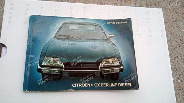 Notice d'emploi - CX BERLINE DIESEL - CITROËN CX - NSP- 0