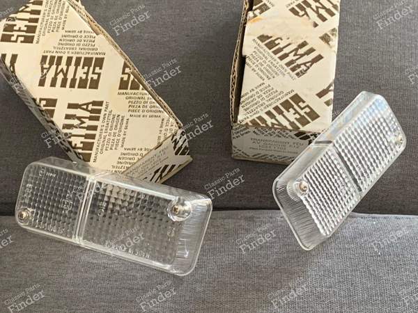 2 cabochons de clignotants / veilleuses blancs - RENAULT 12 / Virage (R12) - 427- 1