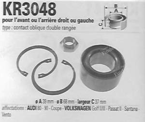 Pair of front right/left bearing kits - AUDI 80 / 4000 / 5+5 (B2) - vkba575- thumb-3