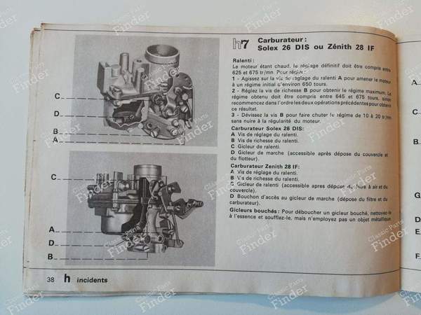 Notice d'utilisation et d'entretien - RENAULT 4 / 3 / F (R4) - 7701432704- 7
