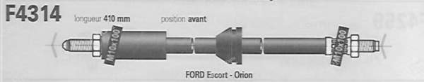 Schlauchpaar vorne links und rechts - FORD Escort / Orion (MK3 & 4) - F4314- 1