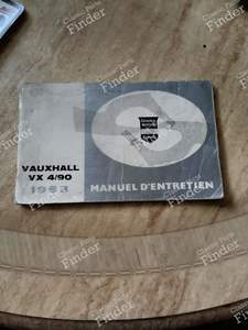 Manuel d'entretien 1963 pour VAUXHALL Victor / VX4/90 (FB)