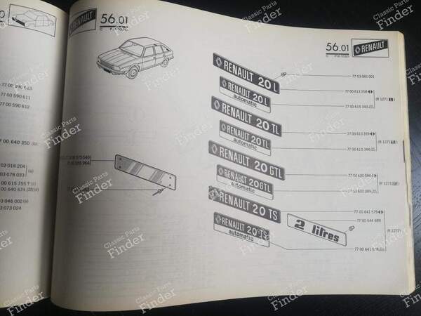 Spare Parts Manual - PR1020, 3rd Edition - RENAULT 20 / 30 (R20 / R30) - 7701442392- 4