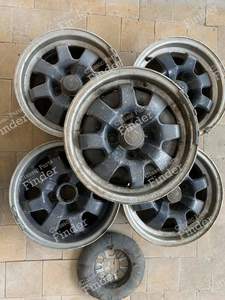 Original set of 5 pieces. Alloy wheels - Tarantula type - PORSCHE 924