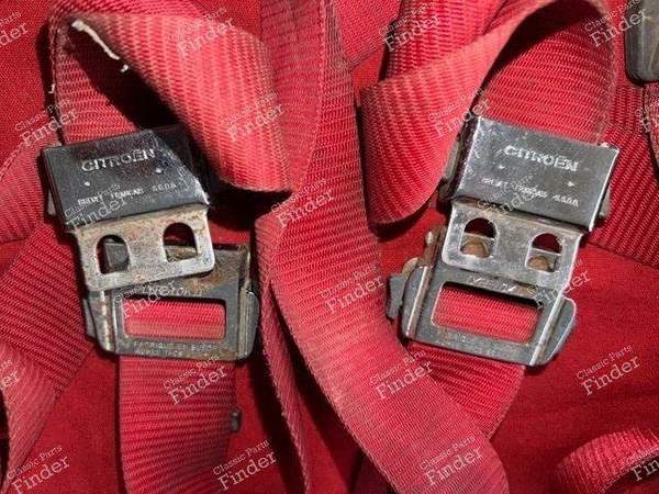Jeu de ceintures de sécurité rouge - CITROËN DS / ID - 7