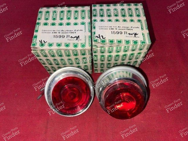 Original red tail lights 2 studs - CITROËN Ami 6 - 1599R / 599R- 0