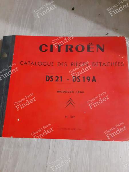 Spare parts catalog binder - DS 21 and DS 19A - CITROËN DS / ID - 519- 0