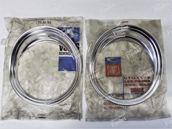 Aluminum lamp trim rings for Simca Aronde - SIMCA Aronde - 19166T