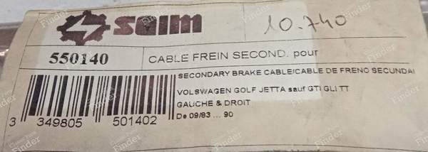 Kabel für sekundäre Handbremse links oder rechts - VOLKSWAGEN (VW) Golf II / Jetta - 550140- 4