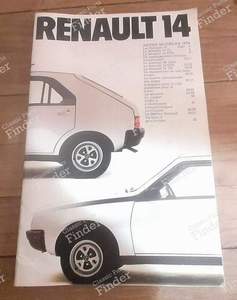 Advertising booklet for Renault 14 phase 1 - RENAULT 14 (R14)
