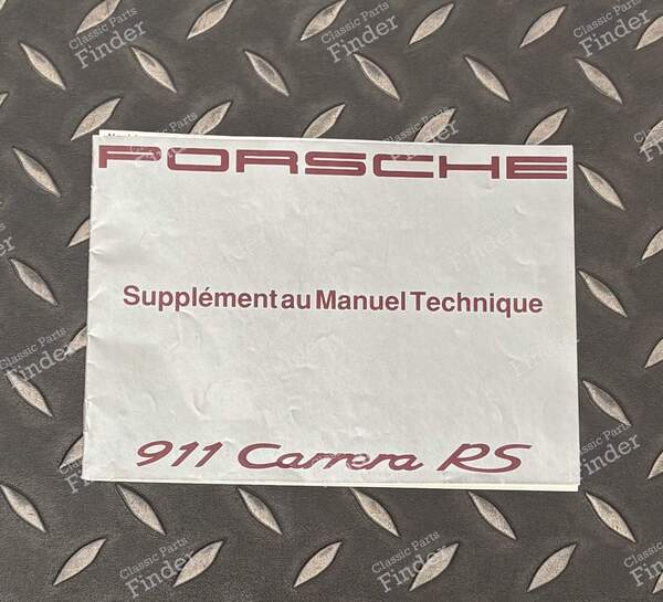 Supplément au manuel technique - Carrera RS - PORSCHE 911 (964) - 0