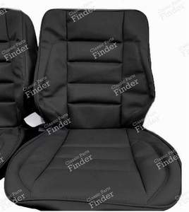 PAIR OF BLACK SKAI SEAT COVERS SPORTLINE CUT W124 - MERCEDES BENZ E (W124) - thumb-1