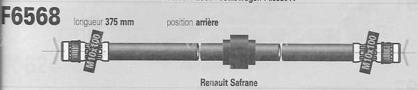 Ein Paar Schläuche hinten links und rechts - RENAULT Safrane - F6568- 1