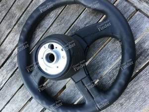 Black leather 3-spoke steering wheel - PORSCHE 911 (964) - thumb-1