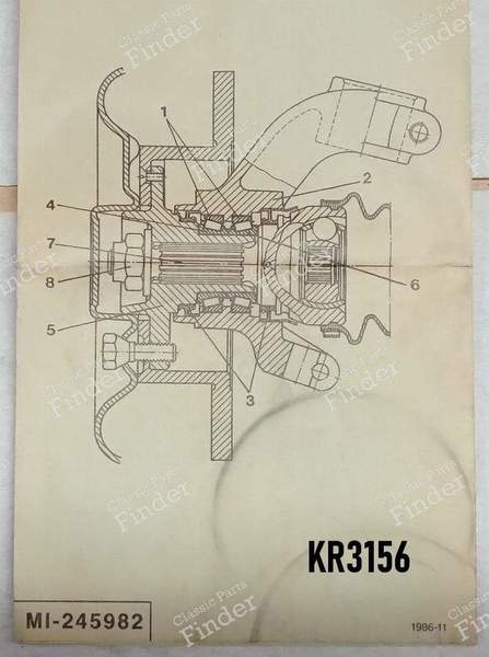Front bearing kit right or left Granada, Scorpio, Sierra Cosworth - FORD Scorpio / Granada - vkba916- 2