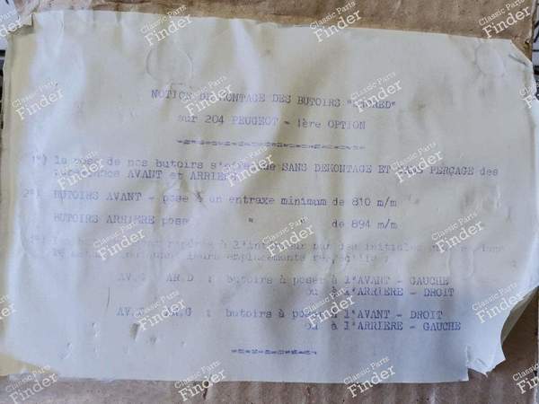 1 set of bumper horns - PEUGEOT 204 - 2