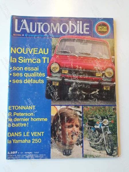 Journal L'Automobile - Août 1973 - SIMCA-CHRYSLER-TALBOT 1100 / 1204 / VF - #327- 0