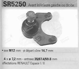 Left or right lower front suspension knuckle - RENAULT 25 (R25) - 4005263- thumb-2