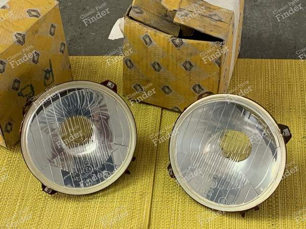 2 optiques de phares Cibié 155 pour R8, R10, R4... - RENAULT 8 / 10 (R8 / R10) - 155- 0