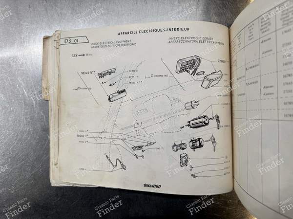 Ignition Switch - SIMCA 900 / Simc'4 / 1000 / 1005 / 1006 / 1118 /Abarth 1150 - 23003Q- 6