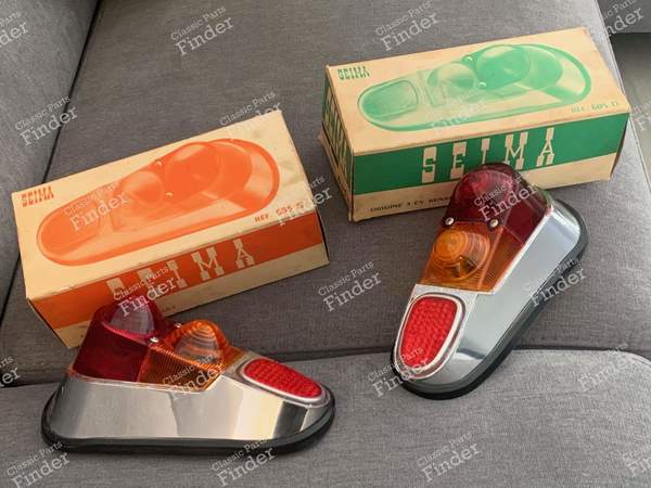 Chrome taillights - R4 and Alpine cabriolet - RENAULT 4 / 3 / F (R4) - 605- 1