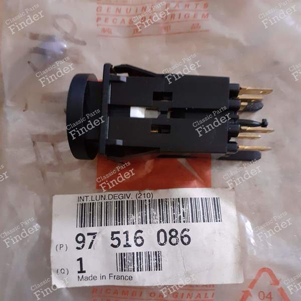 Rear window defroster control switch - CITROËN Visa / C15 - 97516086- 2