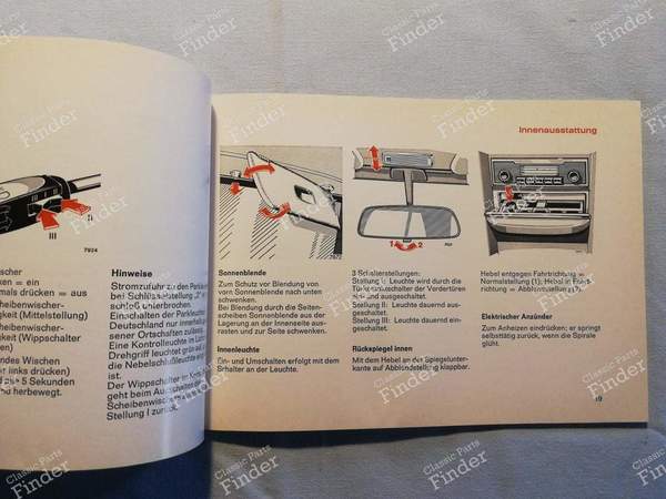 On-board manual - MERCEDES BENZ /8 (W114 / W115) - 1155846096 / 6500 4643- 1