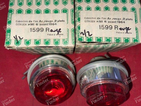 Original red tail lights 2 studs - CITROËN Ami 6 - 1599R / 599R- 2