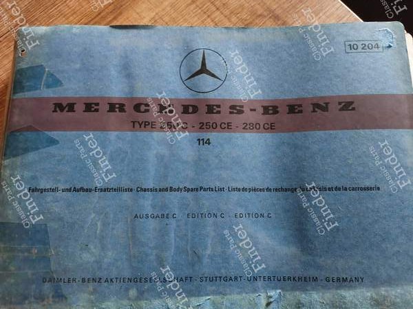Ersatzteilhandbuch - Coupé-Versionen - MERCEDES BENZ /8 (W114 / W115) - 10204- 0