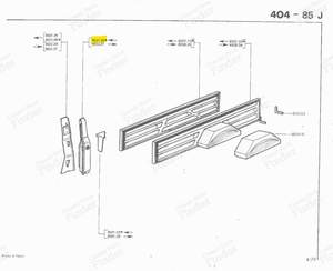 Left interior cab reinforcement upright plate - PICK UP - PEUGEOT 504 - 852128- thumb-4